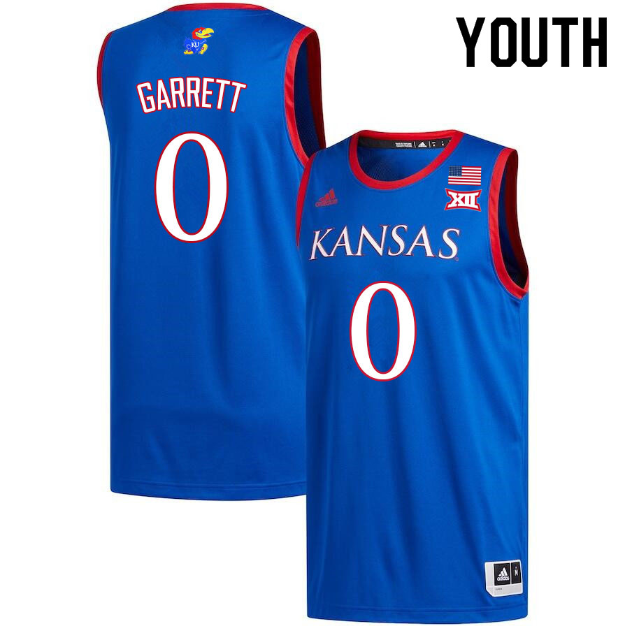 Youth #0 Marcus Garrett Kansas Jayhawks College Basketball Jerseys Sale-Royal